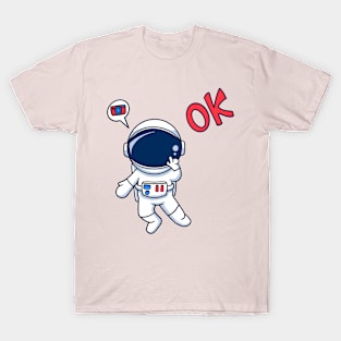 Astronaut With OK Sign And Camera T-Shirt